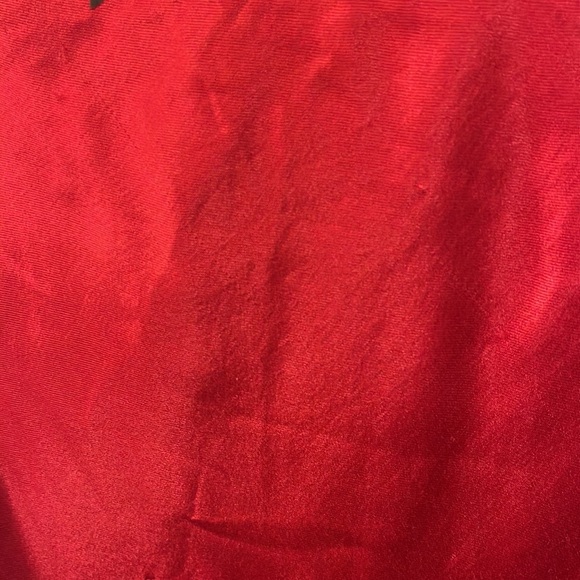 Topshop Red Bias Cut Long Satin Skirt Size 2 - Picture 8 of 8